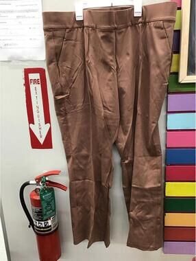 Isaac mizrahi live! Womens pull on stretch pants 3X petite light brown new qvc